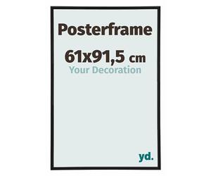 Your Decoration - Picture Frame 61x91,5 cm - Plastic poster frame with synthetic glass - Clear plastic glass - Black Matte