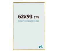 Your Decoration - Picture Frame 62x93 cm - Gold - Decorative Wall Frame in Plastic with Antireflection - Frame 62x93 - Evry