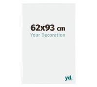 Your Decoration - Picture Frame 62x93 cm - White High Gloss - Decorative Wall Frame in Plastic with Antireflection - Frame 62x93 - Evry