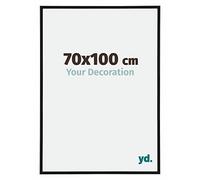 Your Decoration - Picture Frame 70,00x100,00 cm - Black Matte - UV Resistant Glass Plate - Anti-Reflective -Annecy