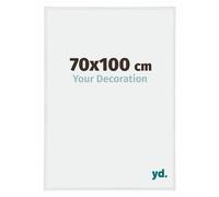 Your Decoration - Picture Frame 70,00x100,00 cm - White High Gloss - UV Resistant Glass Plate - Anti-Reflective -Annecy
