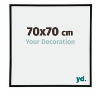 Your Decoration - Picture Frame 70,00x70,00 cm - Black High Gloss - UV Resistant Glass Plate - Anti-Reflective -Annecy