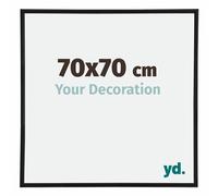 Your Decoration - Picture Frame 70,00x70,00 cm - Black Matte - UV Resistant Glass Plate - Anti-Reflective -Annecy