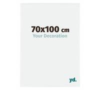 Your Decoration - Picture Frame 70x100 cm - White High Gloss - Decorative Wall Frame in Plastic with Antireflection - Frame 70x100 - Evry