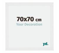 Your Decoration - Picture Frame 70x70 cm - White High Gloss - Decorative Wall Frame in MDF with Antireflection - Frame 70x70 - Mura