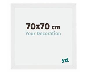 Your Decoration - Picture Frame 70x70 cm - White High Gloss - Decorative Wall Frame in MDF with Antireflection - Frame 70x70 - Mura