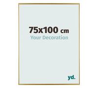Your Decoration - Picture Frame 75x100 cm - Gold - Decorative Wall Frame in Plastic with Antireflection - Frame 75x100 - Evry