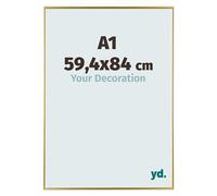 Your Decoration - Picture Frame A1 59,4x84 cm - Gold - Decorative Wall Frame in Plastic with Antireflection - Frame A1 59,4x84 - Evry