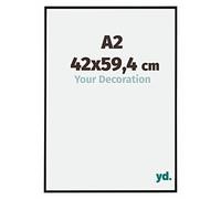 Your Decoration - Picture Frame A2 42x59,4 cm - Black Matte - Decorative Wall Frame in Plastic with Antireflection - Frame A2 42x59,4 - Evry