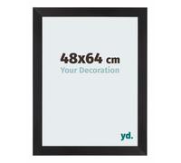 Your Decoration - Puzzle frame 48x64 - Black Woodgrain - Puzzle frame 500-1000 Pieces - MDF Photoframe - Mura