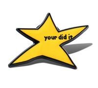 Your Did It Brooch Funny Star Enamel Inspirational Badge Brooch Graduation Gifts for Backpack Bag Clothes Trendy Jewelry Accessories Medium Metal No Gemstone