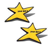 Your Did It Brooch Pin Funny Star Enamel Pins Inspirational Badge Brooches Graduation Gifts for Backpack Bag Clothes Trendy Jewelry Accessories, Medium, Metal, no gemstone