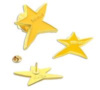 Your Did It Pin 10/20/50/100 Pack Yellow Star Enamel Lapel Pins Bulk Badges The five-pointed star Funny Brooches Gifts for Friends Coworkers, Alloy, electroplating, no gemstone