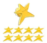 Your Did It Pin 10/20/50/100 Pack Yellow Star Enamel Lapel Pins Bulk Badges The five-pointed star Funny Brooches Gifts for Friends Coworkers, Alloy, electroplating, no gemstone