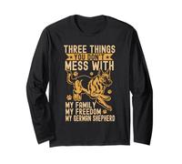 Your Don't Mess with My Family Freedom German Shepherd Long Sleeve T-Shirt