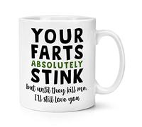 Your Farts Absolutely Stink But Until They Kill Me I'll Still Love You 10oz Mug Cup