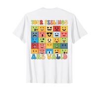 Your Feelings are Valid Kid - Yellow Mental Health Awareness T-Shirt, Men, White, 6X-Large