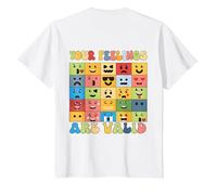 Your Feelings are Valid Kid - Yellow Mental Health Awareness T-Shirt, Youth, White, Medium
