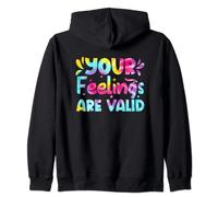 Your Feelings Are Valid Tie Dye Mental Health Awareness Zip Hoodie