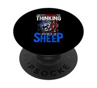 YOUR FIRST MISTAKE WAS THINKING I WAS ONE OF THE SHEEP Lion PopSockets Adhesive PopGrip