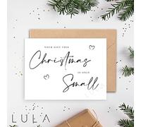 Your gift this Christmas is only Small Pregnancy Announcement A5 Card with envelope, Family, Pregnancy Reveal Christmas Card, Xmas Pregnancy