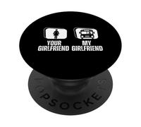 Your Girlfriend My Girlfriend Boyfriend School Bus Driver PopSockets Adhesive PopGrip