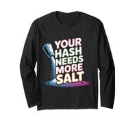 Your Hash Needs More Salt Cybersecurity Pun Software |- Long Sleeve T-Shirt