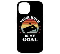 Your Hole Is My Goal Funny Cornhole Player Corn Star Case for iPhone 14
