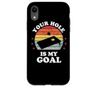 Your Hole Is My Goal Funny Cornhole Player Corn Star Case for iPhone XR