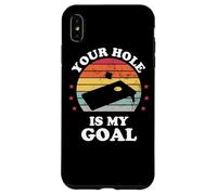 Your Hole Is My Goal Funny Cornhole Player Corn Star Case for iPhone XS Max