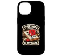 Your Hole Is My Goal Funny Cornhole Player Design Case for iPhone 14