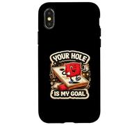 Your Hole Is My Goal Funny Cornhole Player Design Case for iPhone X/XS