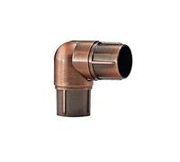 Your Home Online 19mm & 28mm Single Corner Bay Window Curtain Pole Elbow Joint Connector Bracket Rod (Antique Copper, 19mm Diameter Poles)