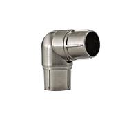Your Home Online 19mm & 28mm Single Corner Bay Window Curtain Pole Elbow Joint Connector Bracket Rod (Brushed chrome, 19mm Diameter Poles)