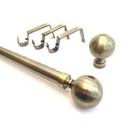 Your Home Online 28mm Antique Brass Complete Eyelet Metal Extendable Curtain Pole (Matching Hold Back)