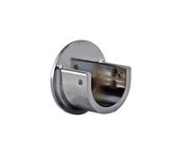 Your Home Online Metal 19mm & 28mm Curtain Pole Recess Wall Bracket Black Chrome Brass Copper (Polished Chrome, 28mm Quantity 2)