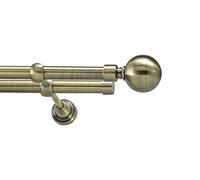 Your Home Online Metal Double 19mm Eyelet Curtain Pole Rail Rod Various 1.2m to 3m Antique Brass (2m - 3m, Venice)