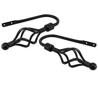 Your Home Online Set Of 2 Metal Twist Curtain Pole Holdback Tieback Hold Back Bracket (Matt Black)