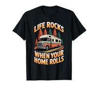 Your Home Rolls Outdoor Mountain Road Trips Van Motorhome RV T-Shirt