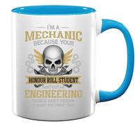 Your Honour Roll Student That Got an Engineering Degree Can't Design It Right The First Time Ceramic Tea Coffee Mug Light Blue