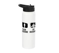 Your Husband My Husband Drum Set Wife Funny Drummer Stainless Steel Insulated Water Bottle