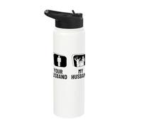 Your Husband My Husband Wife Funny Blackjack Gambling Stainless Steel Insulated Water Bottle