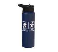 Your Husband vs. My Hubby - Funny Marathon Running Design Stainless Steel Insulated Water Bottle