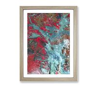 Your Imagination Abstract Framed Wall Art Print A2 Oak