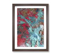 Your Imagination Abstract Framed Wall Art Print A2 Walnut