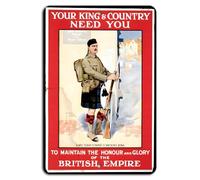 Your King & Country Need You: Honor the British Empire metal signs Signs & Plaques home decor 12x8 inch/30x20cm