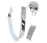 YOUR LAST STRAP Hockey Helmet Chin Strap with Stainless Steel Snaps (White)