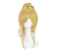 Your lie in April Miyazono Kaori Cosplay Wig Light Golden Blonde Clip Ponytail Heat Resistant Synthetic Hair Wig + Wig Cap
