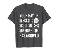 Your Little Ray of Sarcastic Scottish Sunshine Has Arrived T-Shirt, Men, Dark Heather Grey, 6X-Large