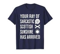 Your Little Ray of Sarcastic Scottish Sunshine Has Arrived T-Shirt, Men, Navy Blue, 6X-Large